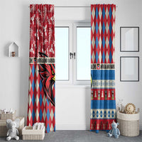 Antigua & Barbuda Cricket Christmas Window Curtain Merry Xmas Falcons - Wonder Print Shop