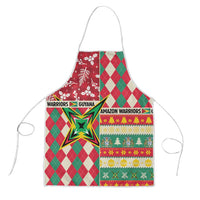 Amazon Warriors Cricket Christmas Apron Guyana Merry Xmas - Wonder Print Shop