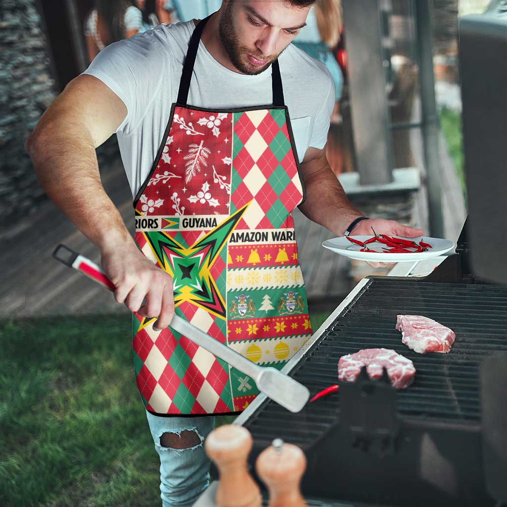 Amazon Warriors Cricket Christmas Apron Guyana Merry Xmas - Wonder Print Shop