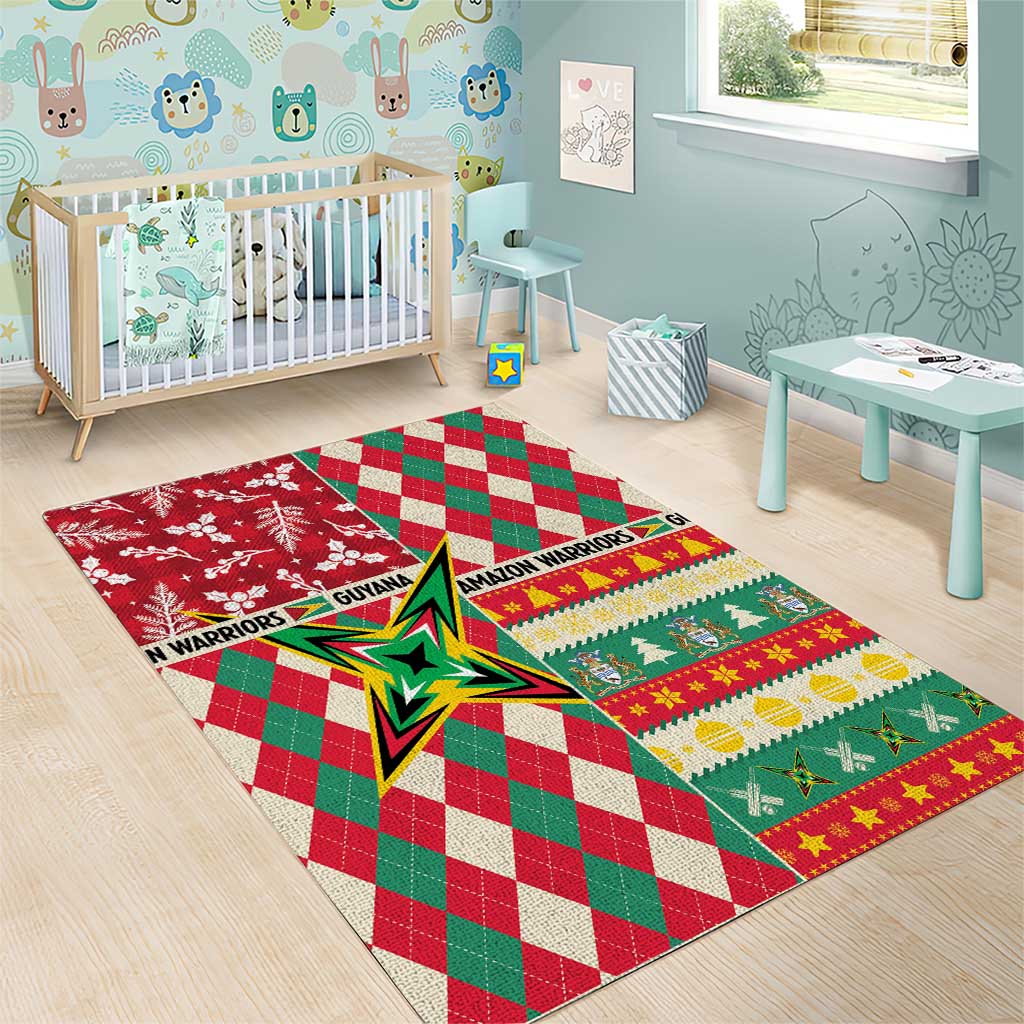 Amazon Warriors Cricket Christmas Area Rug Guyana Merry Xmas - Wonder Print Shop