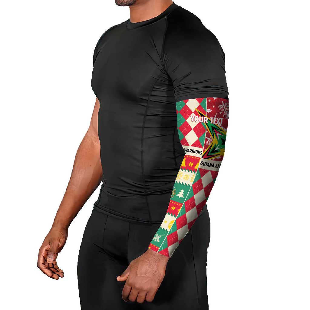 Personalized Amazon Warriors Cricket Christmas Arm Sleeves Guyana Merry Xmas - Wonder Print Shop
