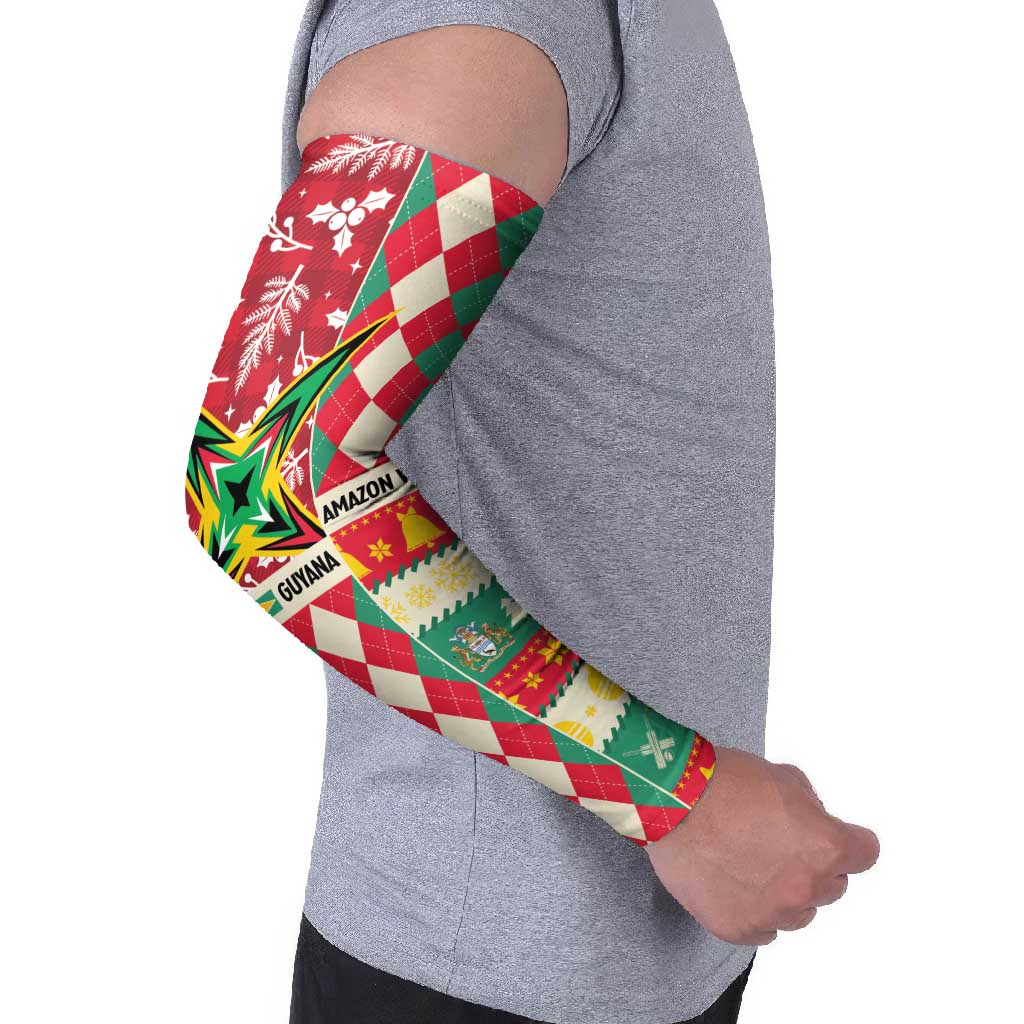Personalized Amazon Warriors Cricket Christmas Arm Sleeves Guyana Merry Xmas - Wonder Print Shop