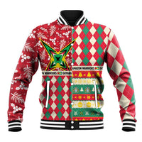 Personalized Amazon Warriors Cricket Christmas Baseball Jacket Guyana Merry Xmas - Wonder Print Shop