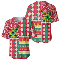 Personalized Amazon Warriors Cricket Christmas Baseball Jersey Guyana Merry Xmas - Wonder Print Shop