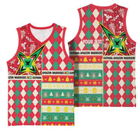 Personalized Amazon Warriors Cricket Christmas Basketball Jersey Guyana Merry Xmas - Wonder Print Shop