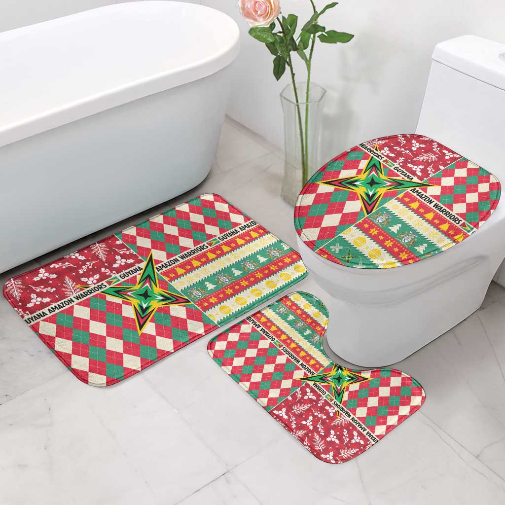 Amazon Warriors Cricket Christmas Bathroom Set Guyana Merry Xmas - Wonder Print Shop