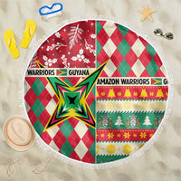 Amazon Warriors Cricket Christmas Beach Blanket Guyana Merry Xmas - Wonder Print Shop