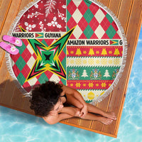 Amazon Warriors Cricket Christmas Beach Blanket Guyana Merry Xmas - Wonder Print Shop