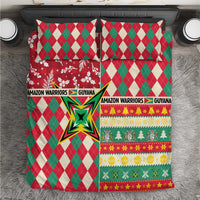 Amazon Warriors Cricket Christmas Bedding Set Guyana Merry Xmas - Wonder Print Shop
