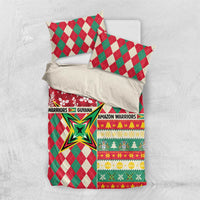 Amazon Warriors Cricket Christmas Bedding Set Guyana Merry Xmas - Wonder Print Shop