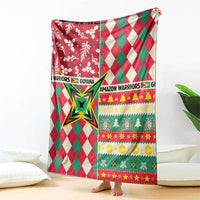 Amazon Warriors Cricket Christmas Blanket Guyana Merry Xmas - Wonder Print Shop