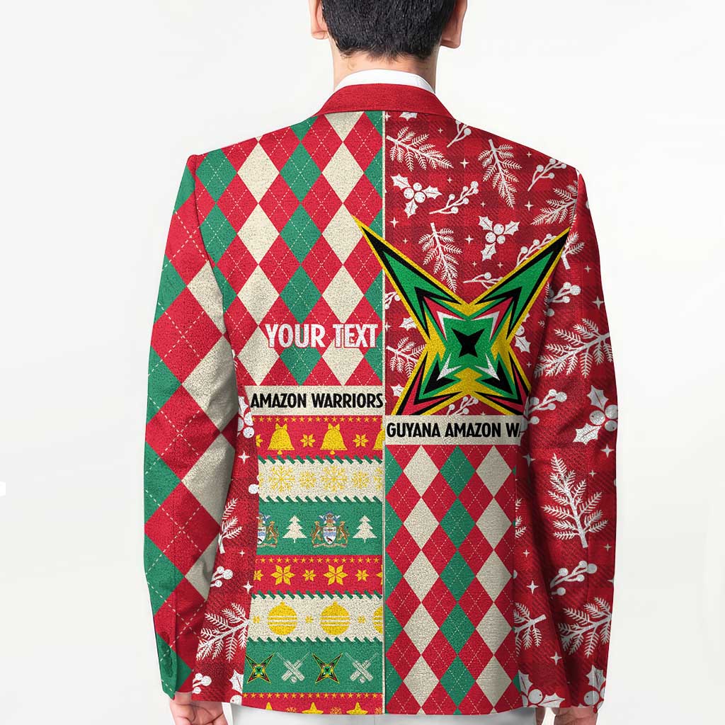 Personalized Amazon Warriors Cricket Christmas Blazer Guyana Merry Xmas - Wonder Print Shop