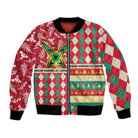 Personalized Amazon Warriors Cricket Christmas Bomber Jacket Guyana Merry Xmas - Wonder Print Shop