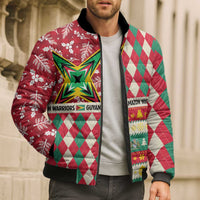 Personalized Amazon Warriors Cricket Christmas Bomber Puffer Jacket Guyana Merry Xmas - Wonder Print Shop
