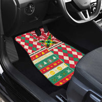 Personalized Amazon Warriors Cricket Christmas Car Mats Guyana Merry Xmas - Wonder Print Shop