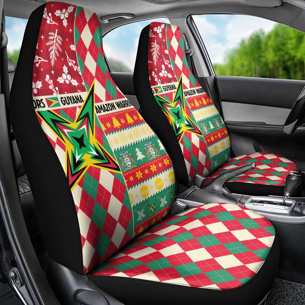 Amazon Warriors Cricket Christmas Car Seat Cover Guyana Merry Xmas - Wonder Print Shop