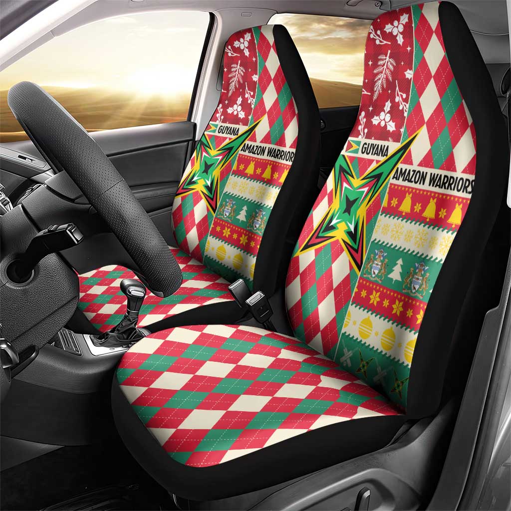 Amazon Warriors Cricket Christmas Car Seat Cover Guyana Merry Xmas - Wonder Print Shop