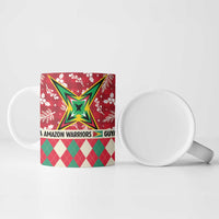 Personalized Amazon Warriors Cricket Christmas Ceramic Mug Guyana Merry Xmas - Wonder Print Shop