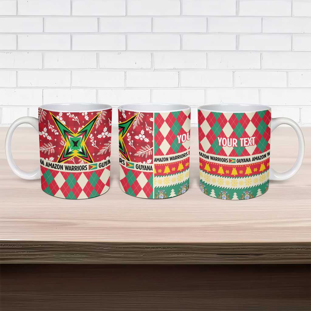 Personalized Amazon Warriors Cricket Christmas Ceramic Mug Guyana Merry Xmas - Wonder Print Shop