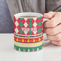 Personalized Amazon Warriors Cricket Christmas Ceramic Mug Guyana Merry Xmas - Wonder Print Shop