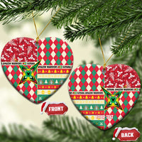 Personalized Amazon Warriors Cricket Christmas Ceramic Ornament Guyana Merry Xmas - Wonder Print Shop