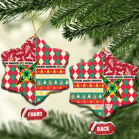 Personalized Amazon Warriors Cricket Christmas Ceramic Ornament Guyana Merry Xmas - Wonder Print Shop