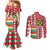 Personalized Amazon Warriors Cricket Christmas Couples Matching Mermaid Dress and Long Sleeve Button Shirt Guyana Merry Xmas - Wonder Print Shop