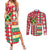 Personalized Amazon Warriors Cricket Christmas Couples Matching Summer Maxi Dress and Long Sleeve Button Shirt Guyana Merry Xmas - Wonder Print Shop