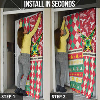 Personalized Amazon Warriors Cricket Christmas Door Cover Guyana Merry Xmas - Wonder Print Shop