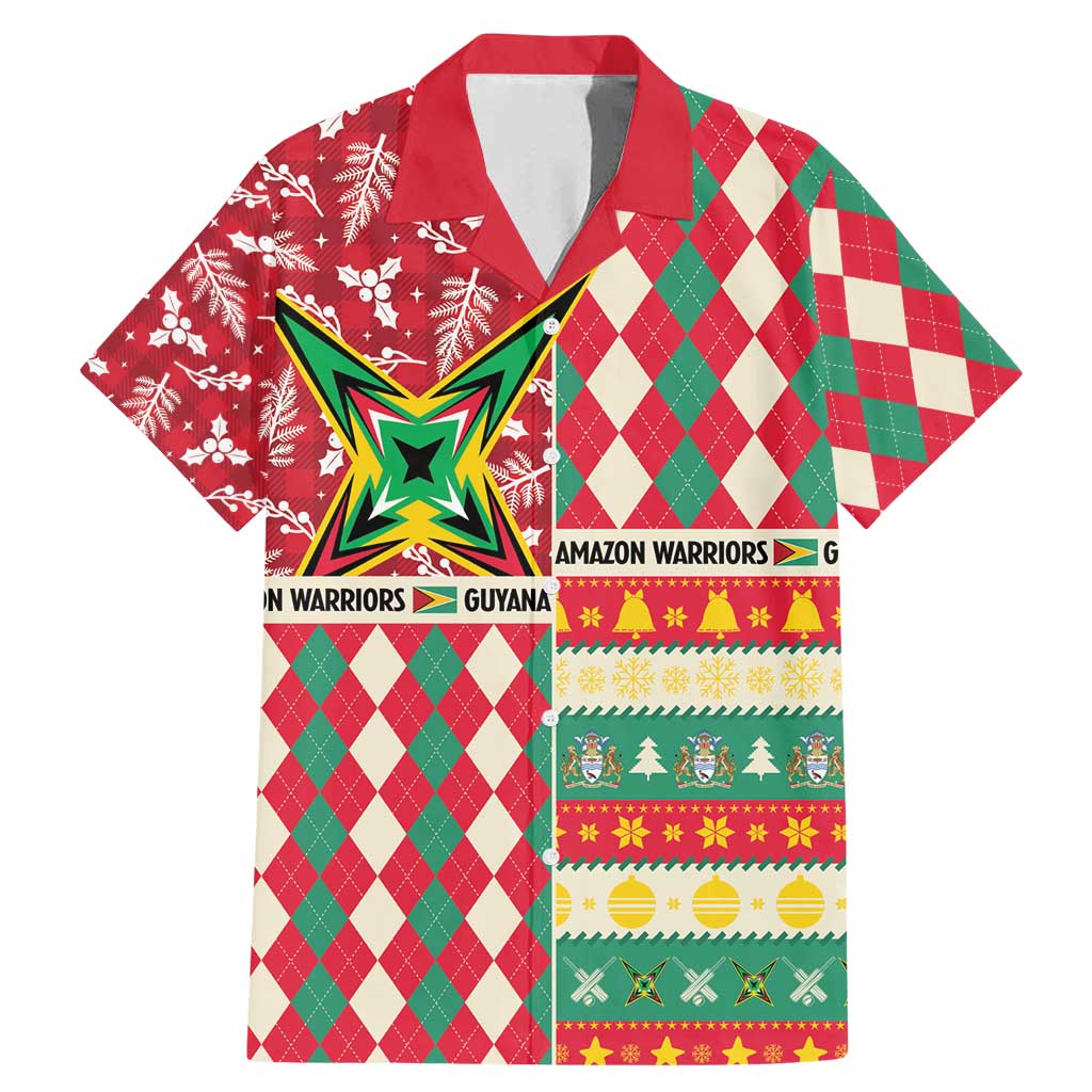 Personalized Amazon Warriors Cricket Christmas Family Matching Mermaid Dress and Hawaiian Shirt Guyana Merry Xmas - Wonder Print Shop