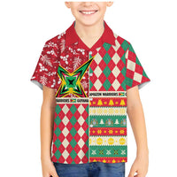 Personalized Amazon Warriors Cricket Christmas Family Matching Mermaid Dress and Hawaiian Shirt Guyana Merry Xmas - Wonder Print Shop
