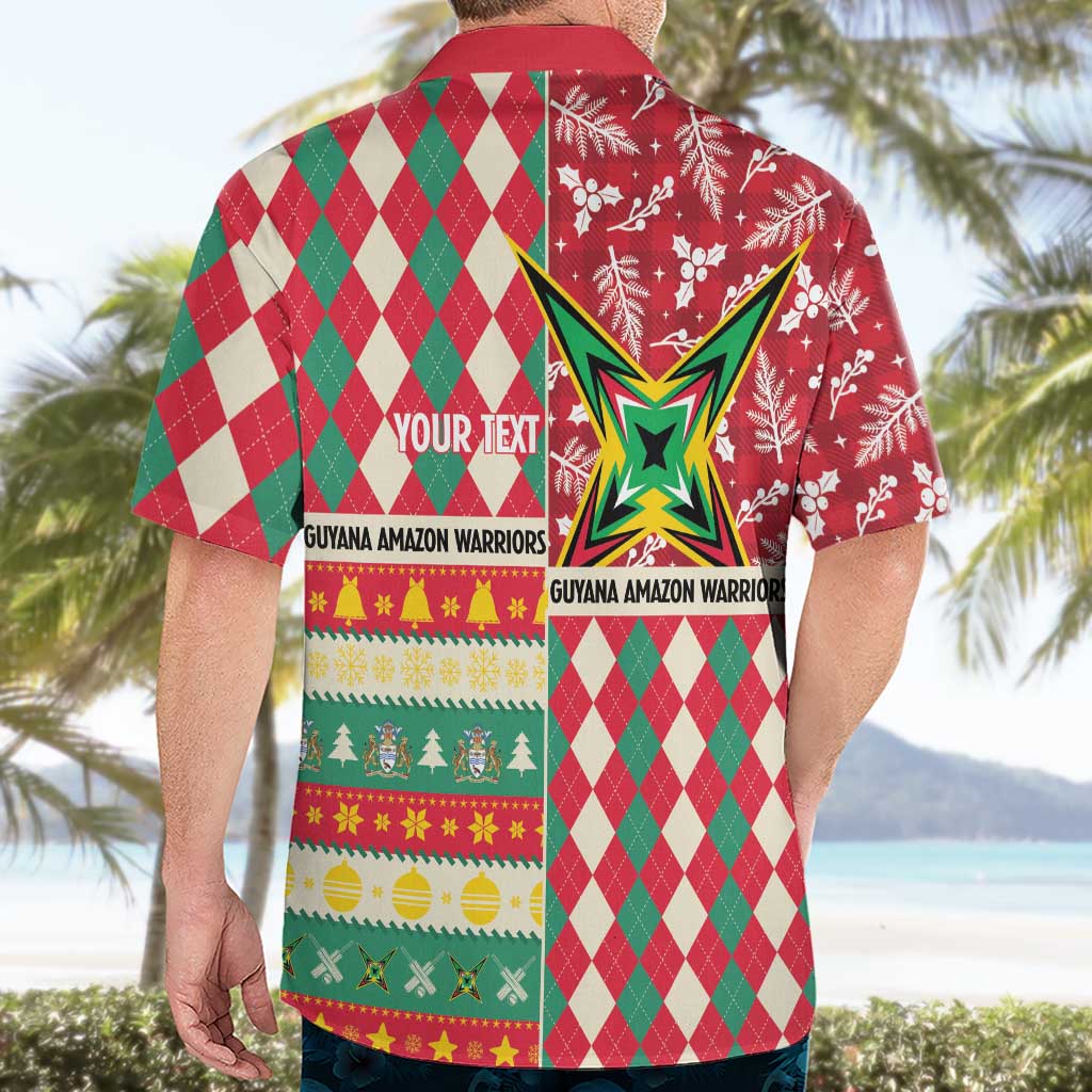 Personalized Amazon Warriors Cricket Christmas Hawaiian Shirt Guyana Merry Xmas - Wonder Print Shop