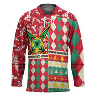 Personalized Amazon Warriors Cricket Christmas Hockey Jersey Guyana Merry Xmas - Wonder Print Shop