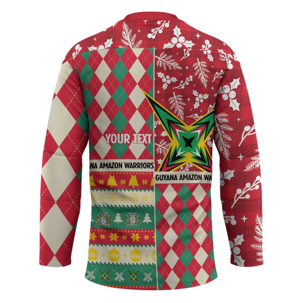 Personalized Amazon Warriors Cricket Christmas Hockey Jersey Guyana Merry Xmas - Wonder Print Shop