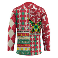 Personalized Amazon Warriors Cricket Christmas Hockey Jersey Guyana Merry Xmas - Wonder Print Shop