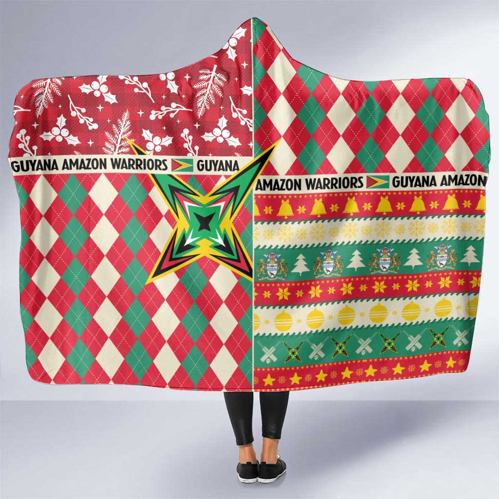 Amazon Warriors Cricket Christmas Hooded Blanket Guyana Merry Xmas - Wonder Print Shop