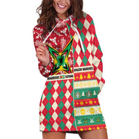 Personalized Amazon Warriors Cricket Christmas Hoodie Dress Guyana Merry Xmas - Wonder Print Shop