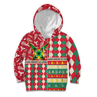 Personalized Amazon Warriors Cricket Christmas Kid Hoodie Guyana Merry Xmas - Wonder Print Shop