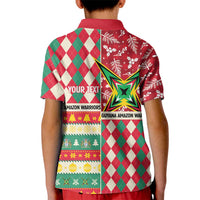 Personalized Amazon Warriors Cricket Christmas Kid Polo Shirt Guyana Merry Xmas - Wonder Print Shop