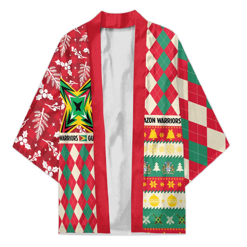 Personalized Amazon Warriors Cricket Christmas Kimono Guyana Merry Xmas - Wonder Print Shop