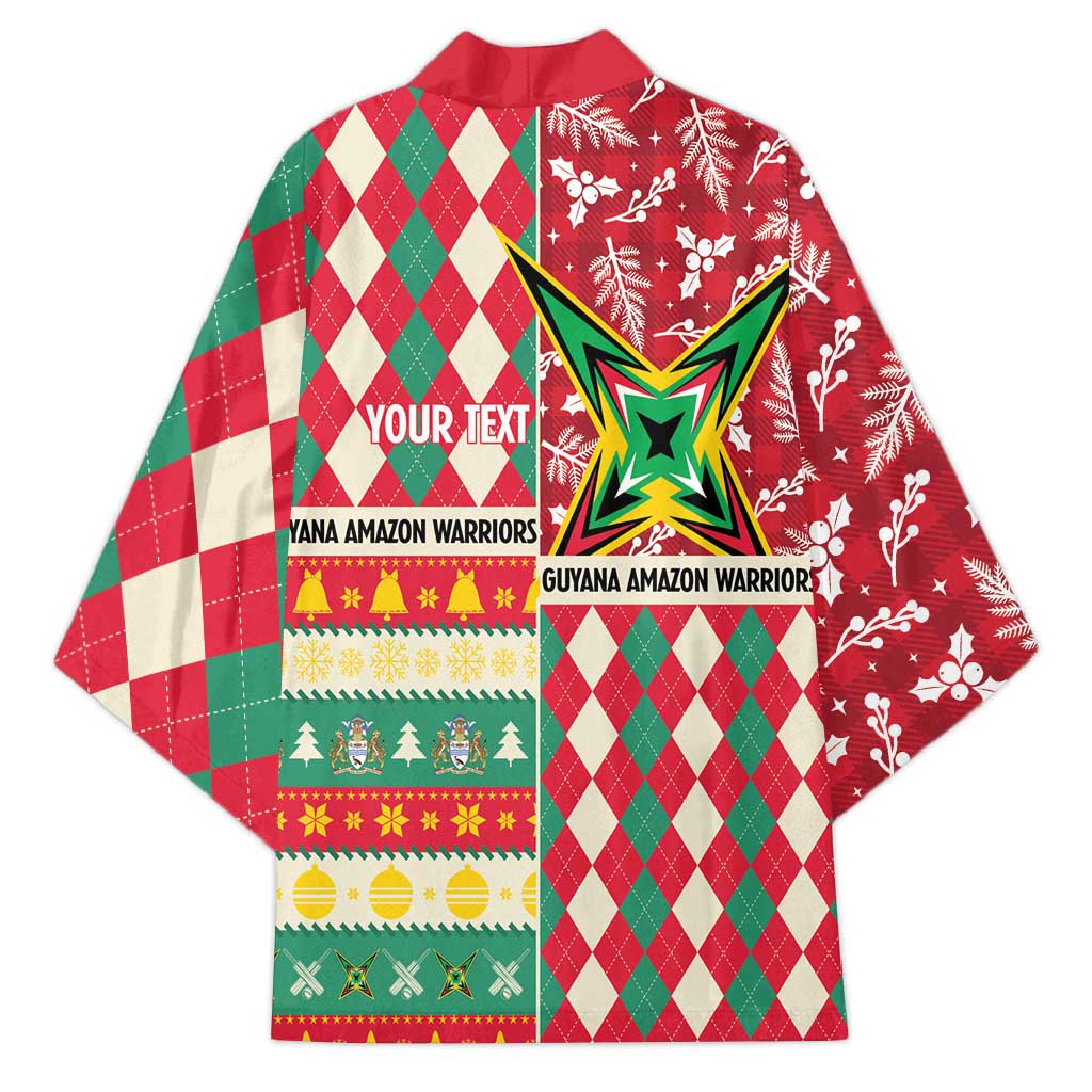 Personalized Amazon Warriors Cricket Christmas Kimono Guyana Merry Xmas - Wonder Print Shop