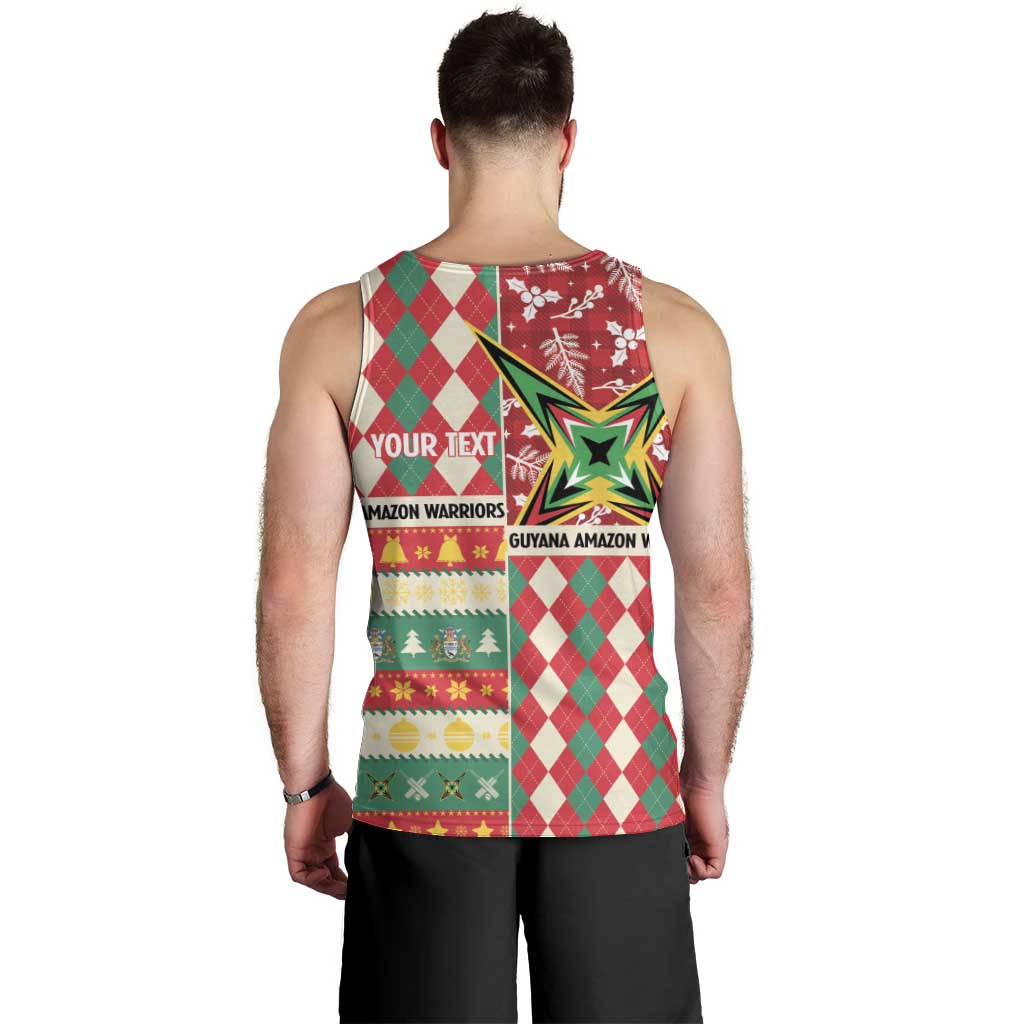 Personalized Amazon Warriors Cricket Christmas Men Tank Top Guyana Merry Xmas - Wonder Print Shop
