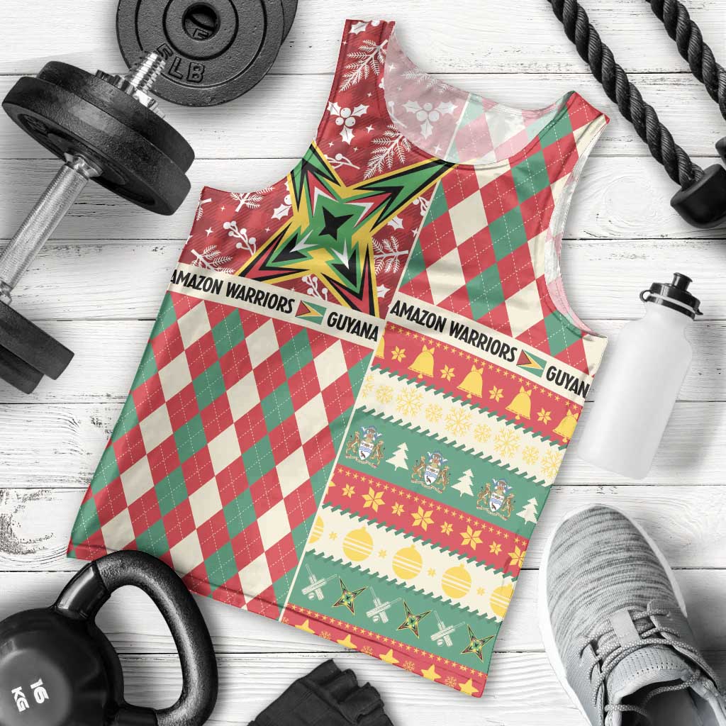 Personalized Amazon Warriors Cricket Christmas Men Tank Top Guyana Merry Xmas - Wonder Print Shop