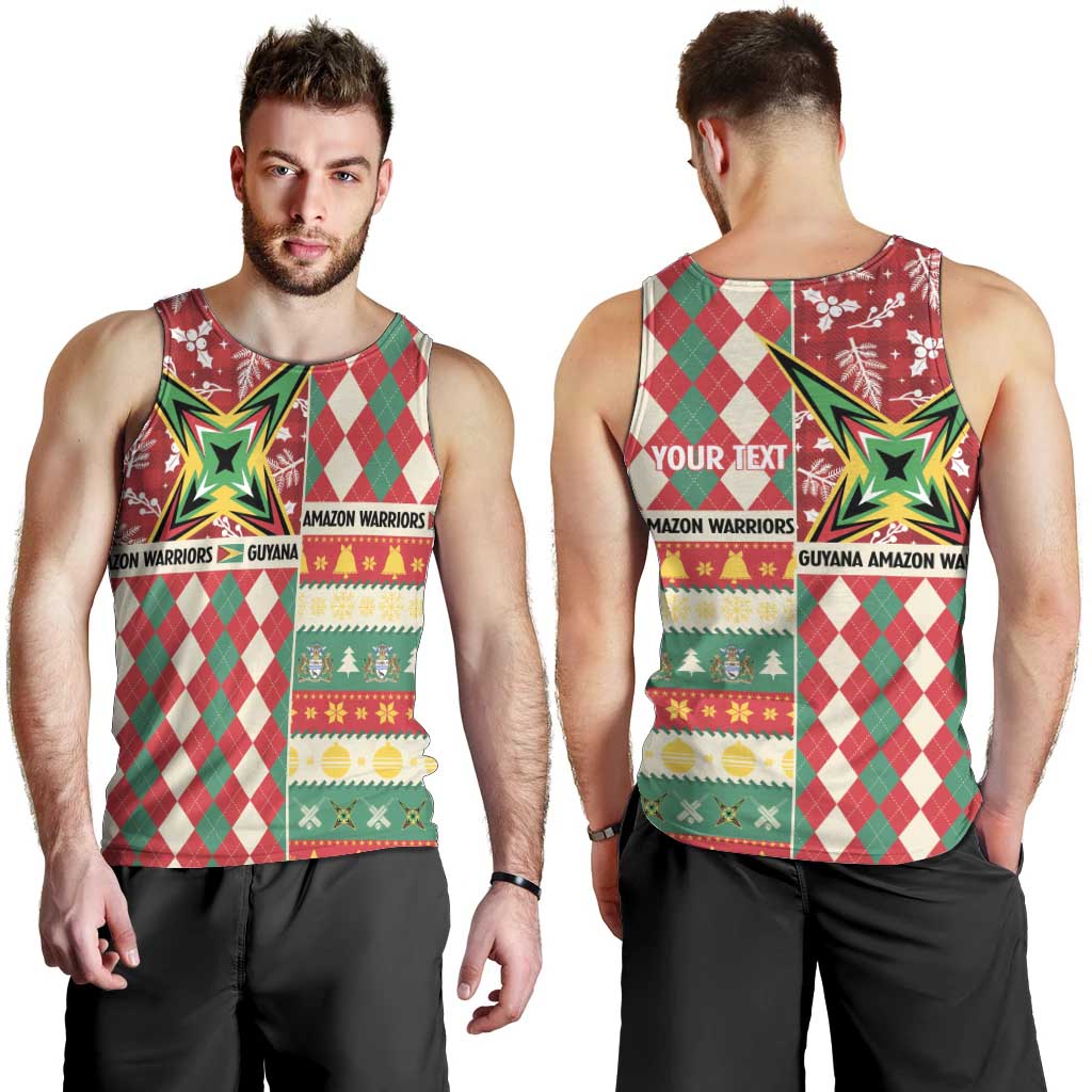Personalized Amazon Warriors Cricket Christmas Men Tank Top Guyana Merry Xmas - Wonder Print Shop