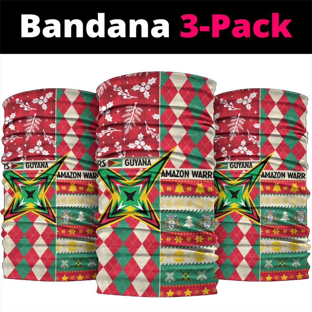 Amazon Warriors Cricket Christmas Neck Gaiter Guyana Merry Xmas - Wonder Print Shop