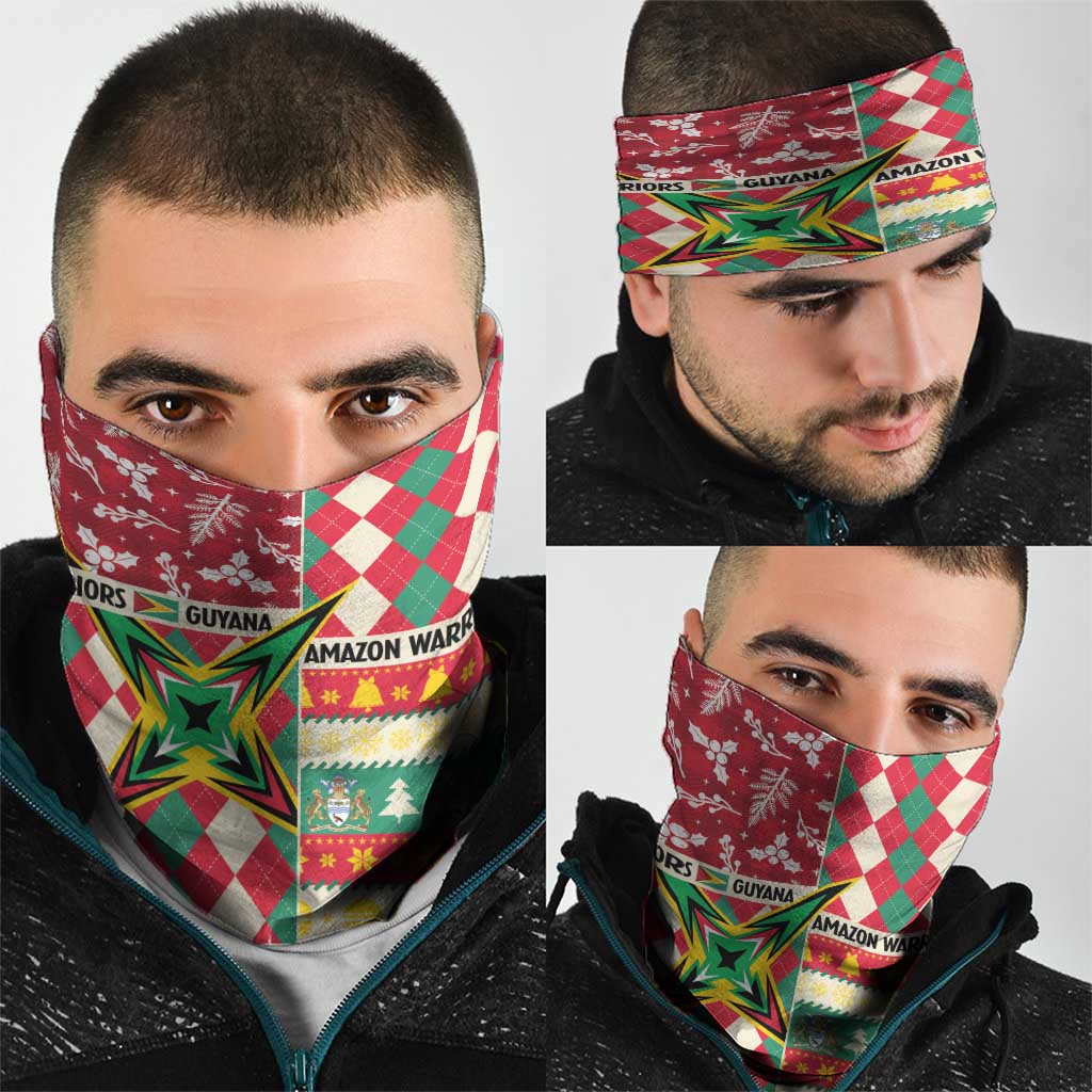 Amazon Warriors Cricket Christmas Neck Gaiter Guyana Merry Xmas - Wonder Print Shop
