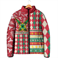 Personalized Amazon Warriors Cricket Christmas Padded Jacket Guyana Merry Xmas - Wonder Print Shop