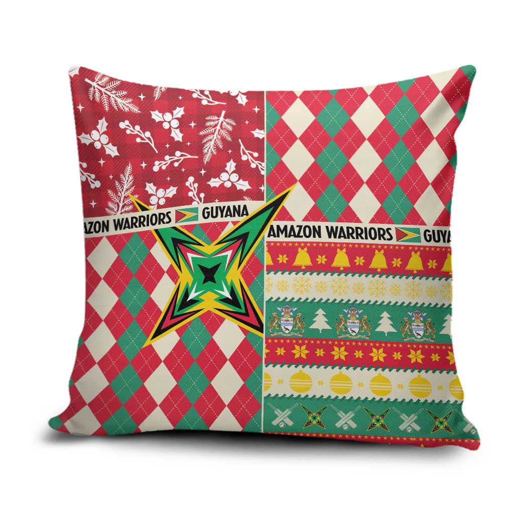 Amazon Warriors Cricket Christmas Pillow Cover Guyana Merry Xmas - Wonder Print Shop