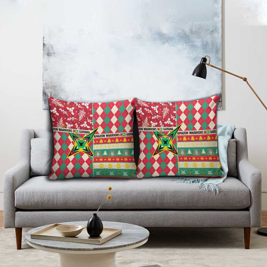 Amazon Warriors Cricket Christmas Pillow Cover Guyana Merry Xmas - Wonder Print Shop