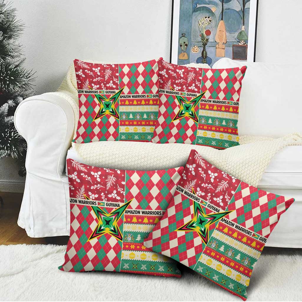 Amazon Warriors Cricket Christmas Pillow Cover Guyana Merry Xmas - Wonder Print Shop